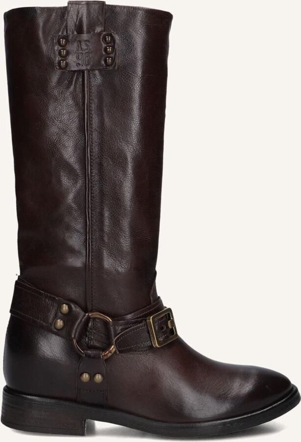 A.s.98 Bruine Hoge Laarzen met Blokhak - Foto 2