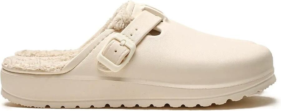 Asgard Warme Dames Pantoffels Pluche Gevoerd & Superzacht Antislip Winter Slippers voor Binnen & Buiten Anti-slip Zool Kleur Wit