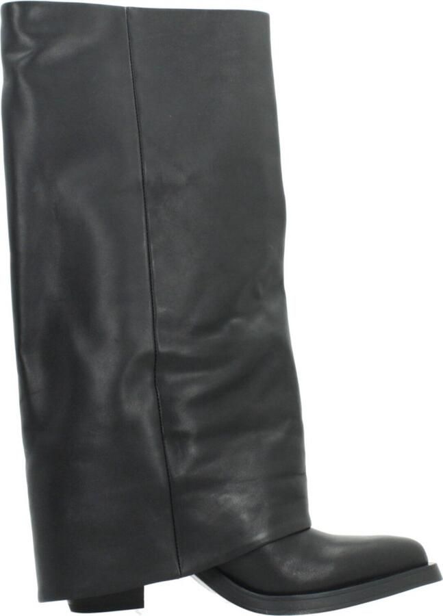 Ash Zwarte Leren Studs Ritslaars Black Dames