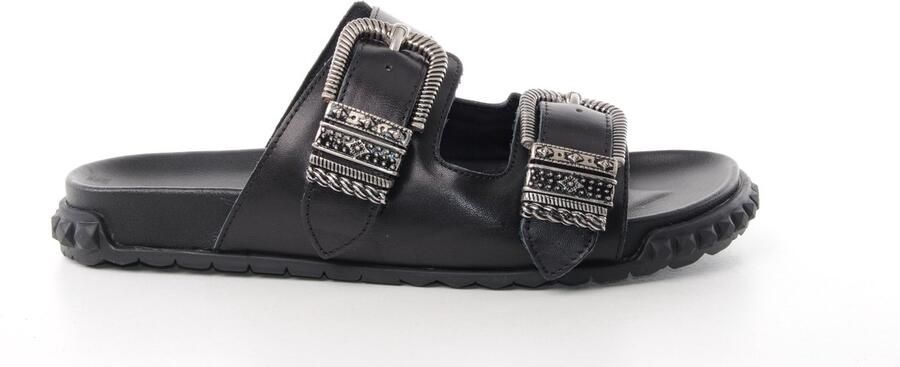 Ash Italia dames slipper Twister leder zwart