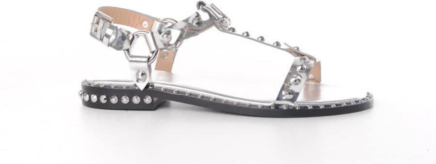 ASH Italia dames sandaal Patsy metallic zilver met studs