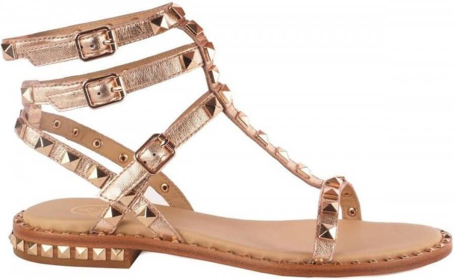 Ash Leren Rose Gouden Sandalen