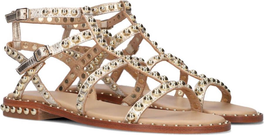 Ash Platte Sandalen met Gouden Studs Beige Dames - Foto 2