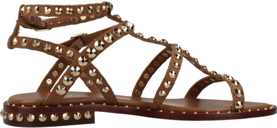 Ash Studded Bruine Leren Sandalen Brown Dames