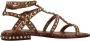 Ash Studded Bruine Leren Sandalen Brown Dames - Thumbnail 1