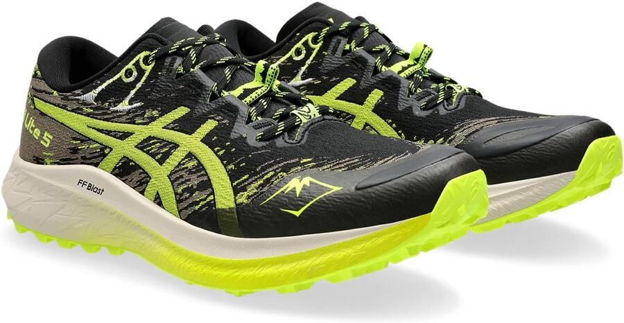 ASICS Fuji Lite 5 Hardloopschoen Zwart Safety Yellow - Foto 2