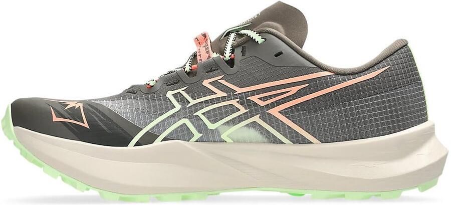 ASICS Fuji LITE 7 Trail Hardloopschoenen 1013A232-200 Kaki Roze Fluo