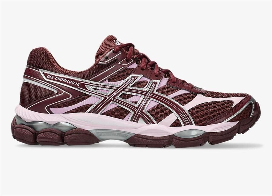 ASICS GEL-CUMUL Unisex Sneakers (1203A733-600) Bordeaux Burgundy met Roze Accenten