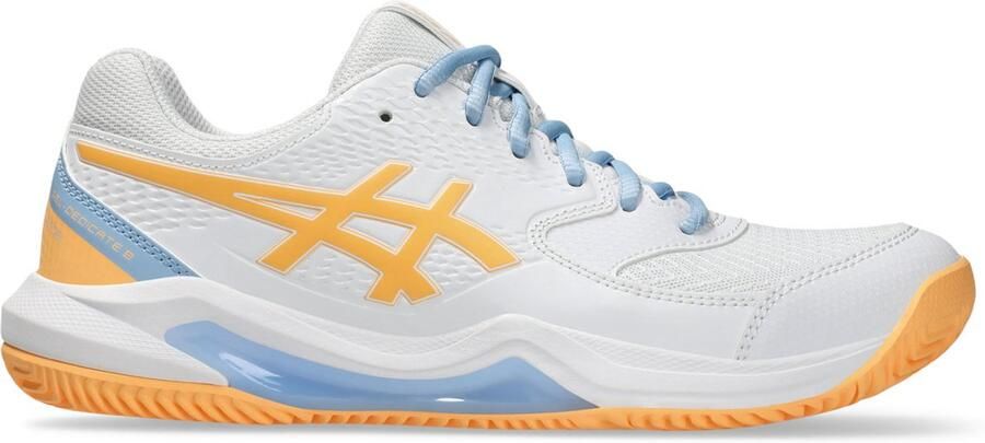 ASICS Gel-Dedicate 8 Padel Padelschoenen 36 White Orange Glow Wit Oranje Padel Court