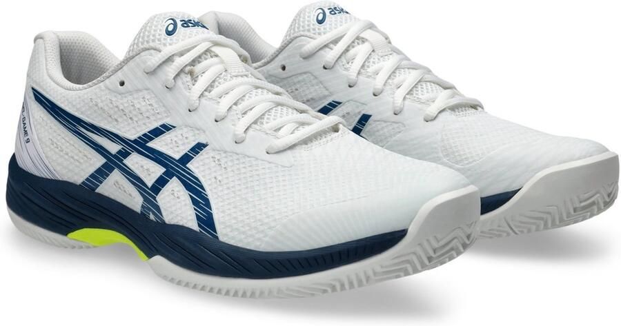 ASICS Gel-Game 9 Clay OC Tennisschoenen White Mako Blue Wit Blauw Gel-Game Tennis Heren