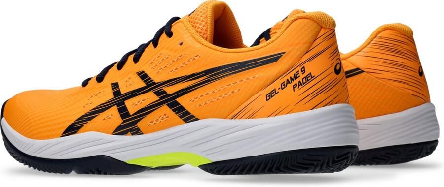 ASICS Gel-Game 9 Padel Padelschoenen Stadium Orange Midnight Oranje Blauw Gel-Game Padel Heren