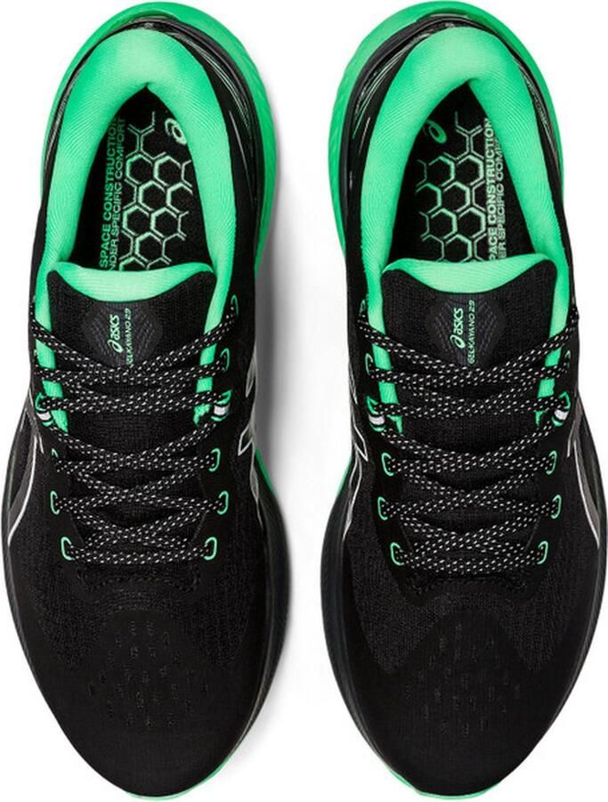 ASICS GEL-Kayano 29 Lite-Show Heren Sportschoenen Hardlopen Weg zwart groen - Foto 3