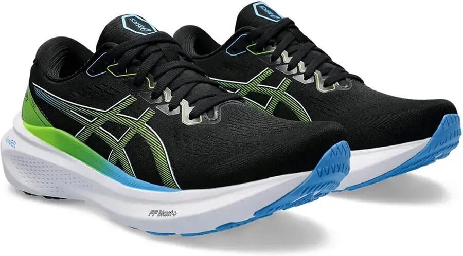 ASICS GEL-KAYANO 30 Unisex Hardloopschoen Zwart Lime