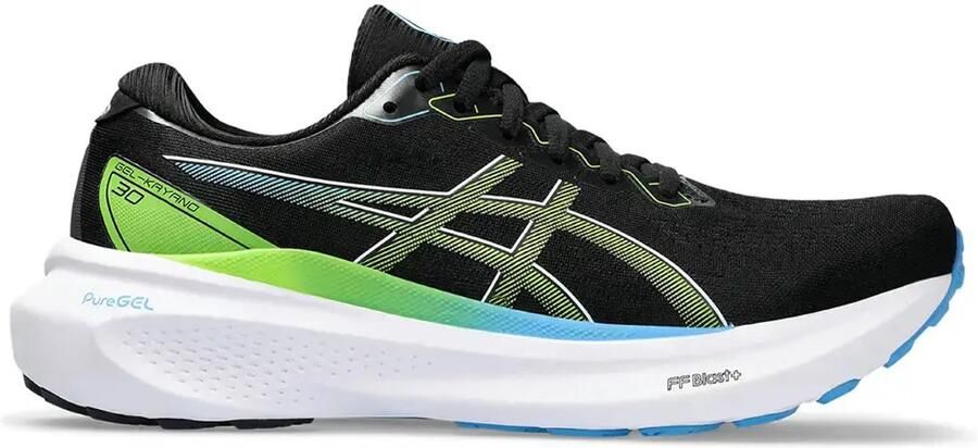 ASICS GEL-KAYANO 30 Zwart Groen Hardloopschoen Unisex