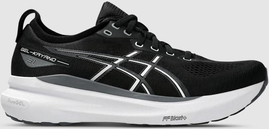 ASICS Gel-Kayano 31 (Wide) Hardloopschoen Zwart Wit Heren