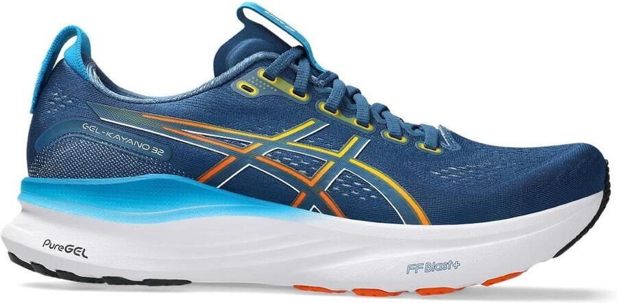 ASICS Loopschoen 'Gel-Kayano 32' navy donkergeel oranje wit