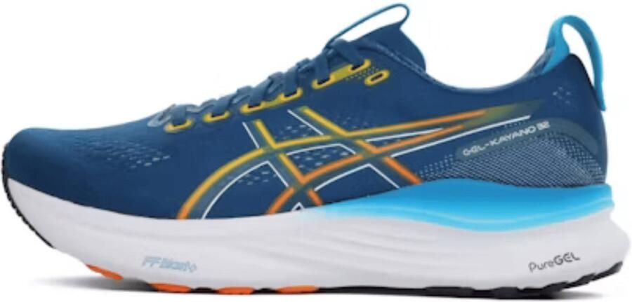 ASICS Loopschoen 'Gel-Kayano 32' navy donkergeel oranje wit