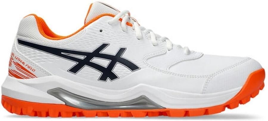 ASICS Gel-Lethal Field 2 Hockeyschoenen wit donkerblauw oranje