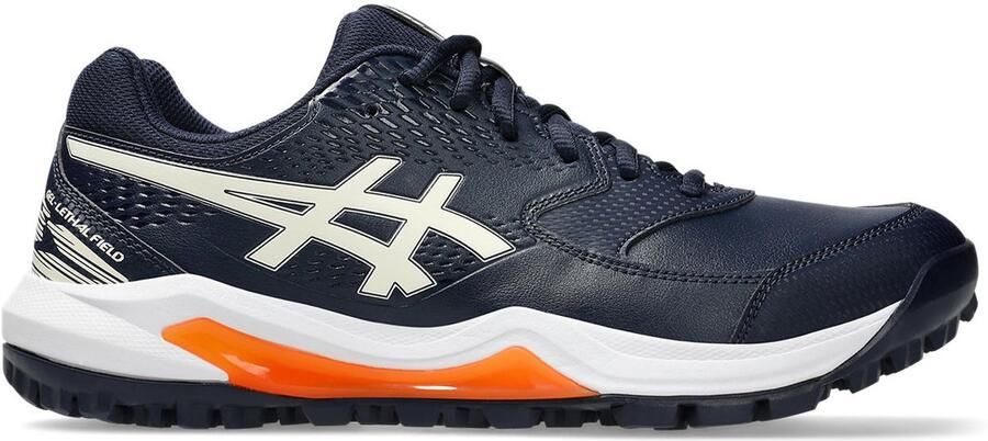 ASICS Gel-Lethal Field 2 hockeyschoenen donkerblauw ecru oranje