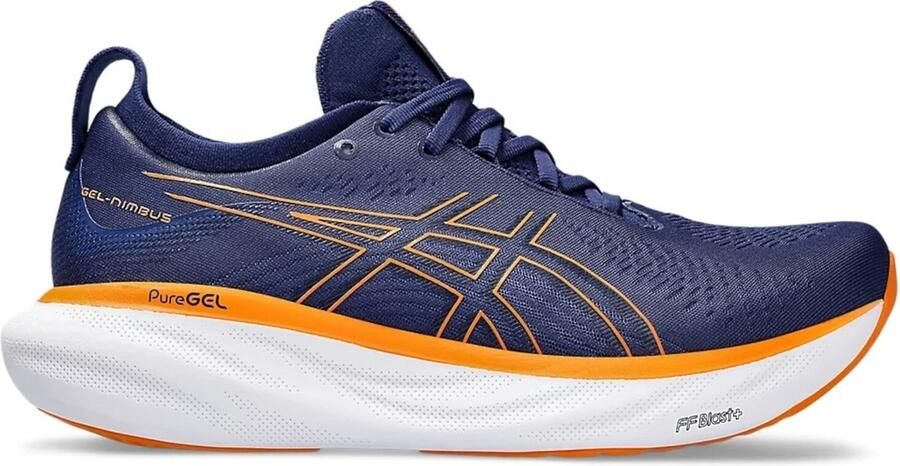 ASICS Gel-Nimb Hardloopschoenen Deep Ocean Bright Orange Blauw Oranje Gel-Nimbus Hardlopen Heren