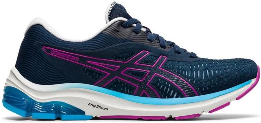 ASICS Gel-Pulse 12 hardloopschoenen donkerblauw roze blauw - Foto 3