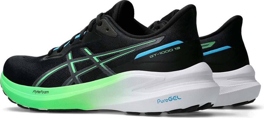 ASICS GT-1000 13 Hardloopschoenen Black Digital Aqua Zwart Blauw GT-1000 Hardlopen Heren