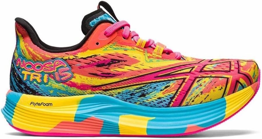 ASICS Noosa Tri 15 Hardloopschoenen Aquarium Vibrant Yellow Blauw Geel Roze Noosa Hardlopen Dames - Foto 2