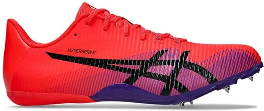 ASICS Hypersprint 8 Atletiek Spikes Flash red Black