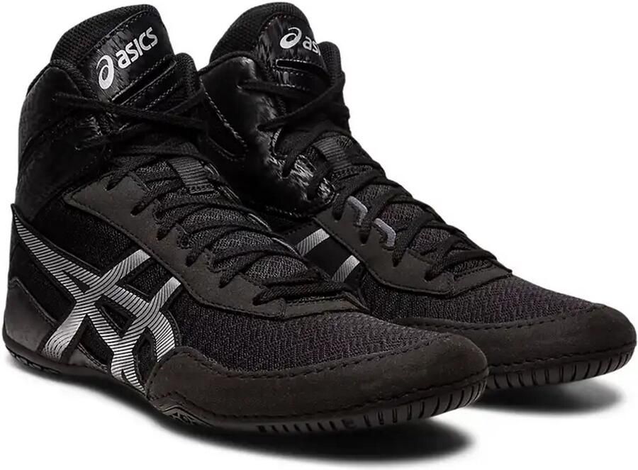 ASICS Matcontrol 3 Serie Zwarte Worstelschoenen Flexibele Pasvorm Versterkte Middenvoet Uitstekende Grip