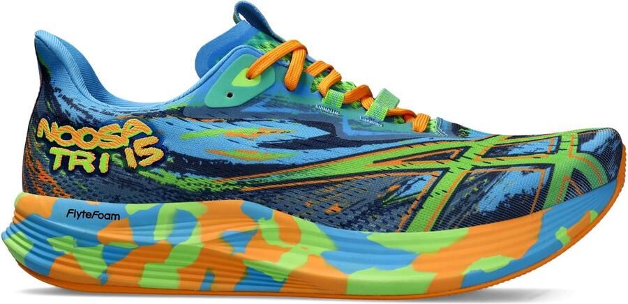 ASICS Noosa Tri 15 Waterscape Electric Lime Blauw Groen Noosa Hardlopen Heren Hardloopschoenen voor Mannen