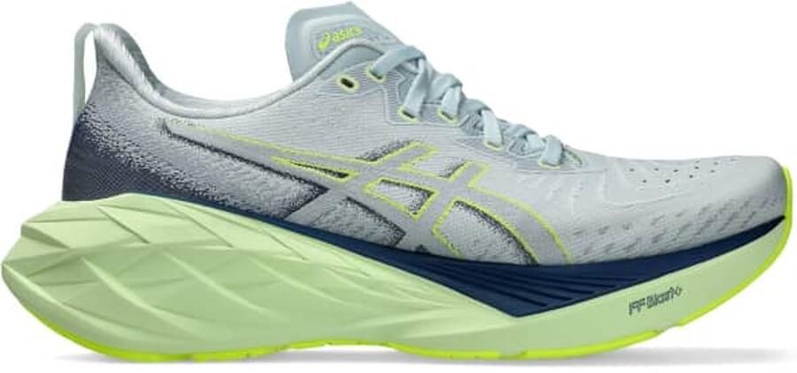 ASICS Novablast 4 Hardloopschoen Grijs Groen Unisex