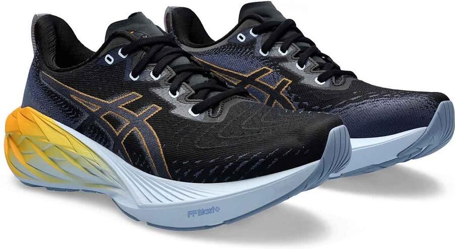 ASICS Novablast 4 Heren Sportschoen Sneaker Zwart Geel Wit - Foto 2