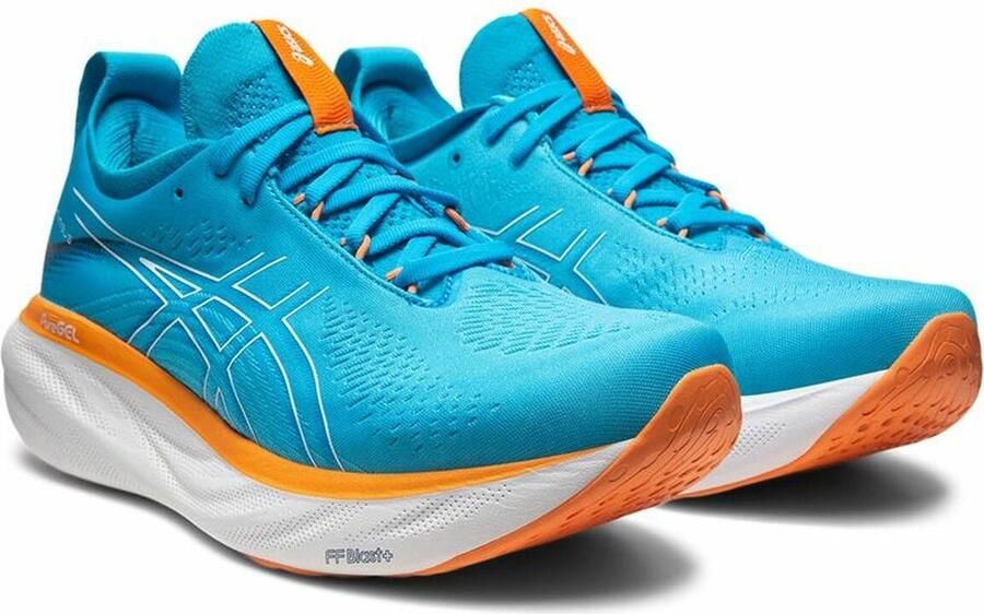 ASICS Gel-Nimb Hardloopschoenen Island Blue Sun Peach Heren - Foto 4