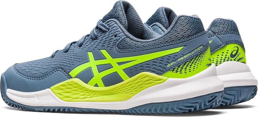 ASICS Tennisschoen Padel Gel Resolution 9 Clay Junior Grijs Groen - Foto 8