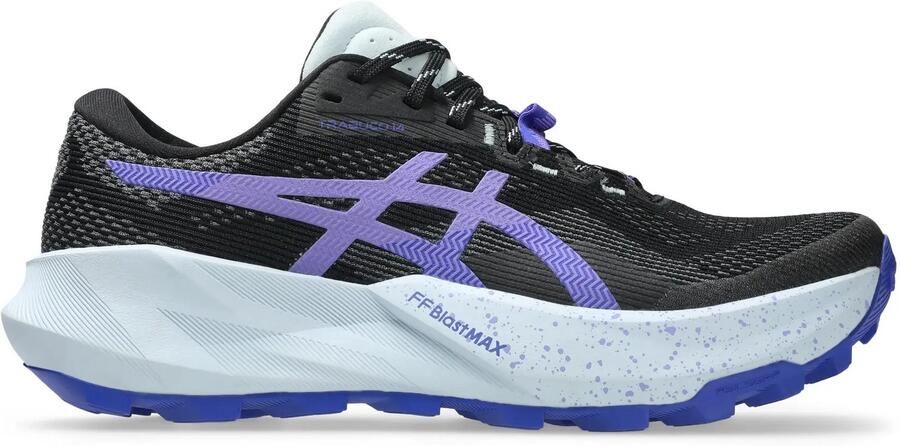 ASICS TRABUCO 14 W Hardloopschoenen Zwart met paarse en witte accenten