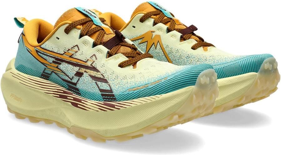 ASICS Trabuco MAX 4 Trailrunning Sneaker Wheat Yellow Dark Red Planet
