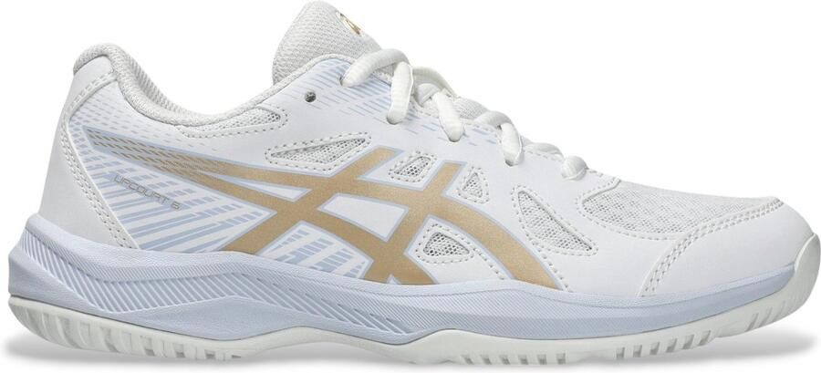 ASICS Upcourt 6 zaalsportschoenen wit champagne