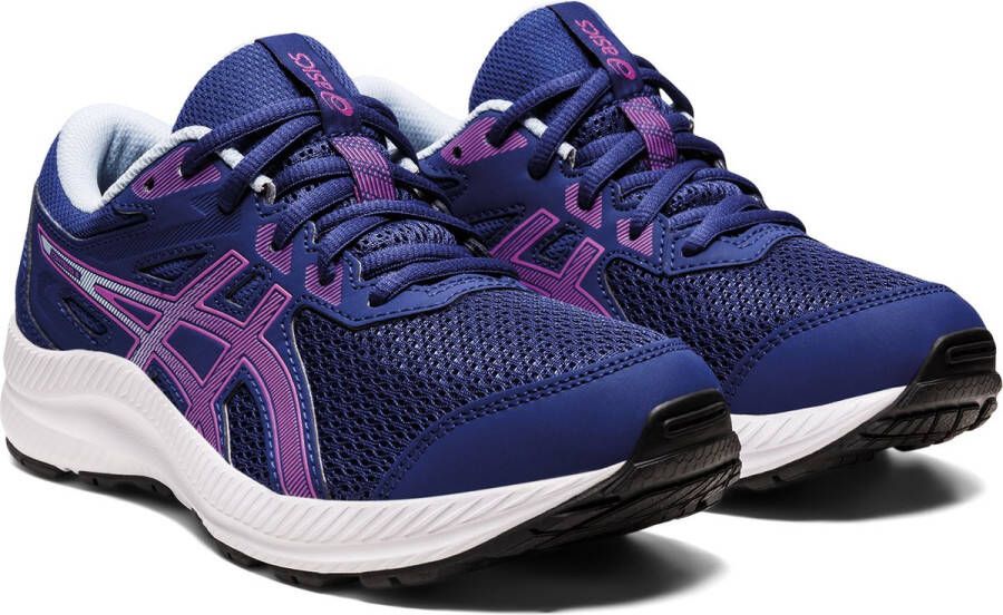 ASICS Contend 8 GS Hardloopschoenen Dive Blue Orchid Kinderen