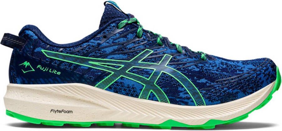 ASICS Fuji Lite 3 Heren Sportschoenen Hardlopen Trail blauw grijs