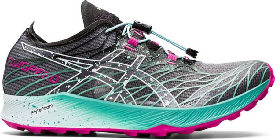 ASICS Fujispeed Dames Sportschoenen Hardlopen Trail zwart groen