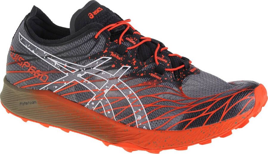 ASICS Fujispeed Heren Sportschoenen Hardlopen Trail oranje blauw