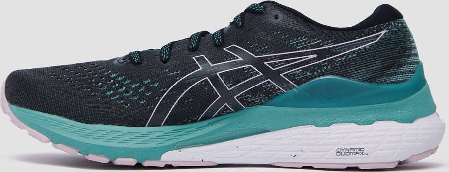 ASICS GEL-Kayano 28 Dames Sportschoenen Hardlopen Weg zwart groen