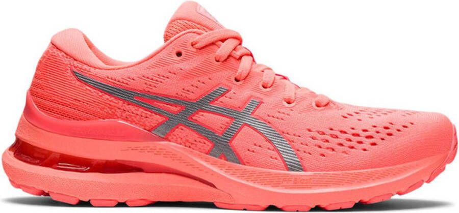 ASICS GEL-Kayano 28 Lite-Show Dames Sportschoenen Hardlopen Weg oranje roze