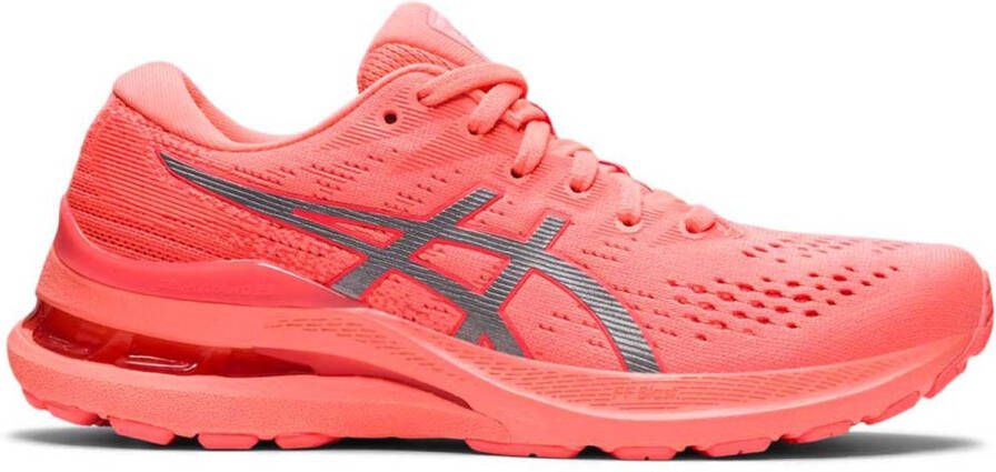 ASICS GEL-Kayano 28 Lite-Show Dames Sportschoenen Hardlopen Weg oranje roze