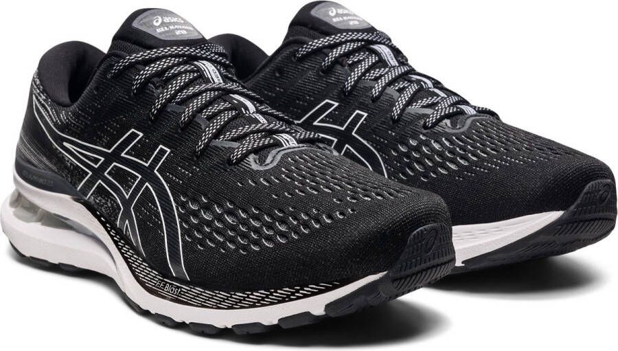 ASICS GEL-Kayano 28 Heren Sportschoenen Hardlopen Weg zwart wit wit