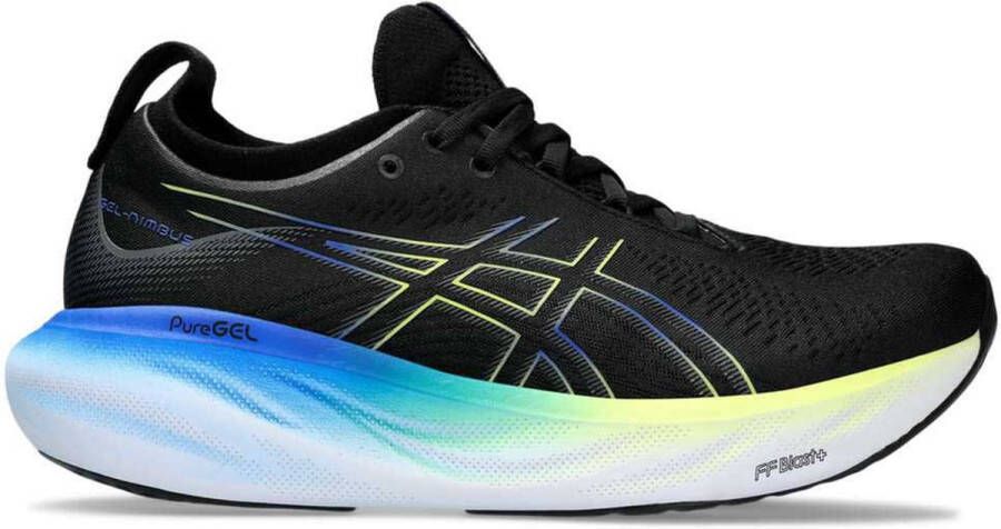 Asics gel-nimbus 25 hardloopschoenen zwart geel heren