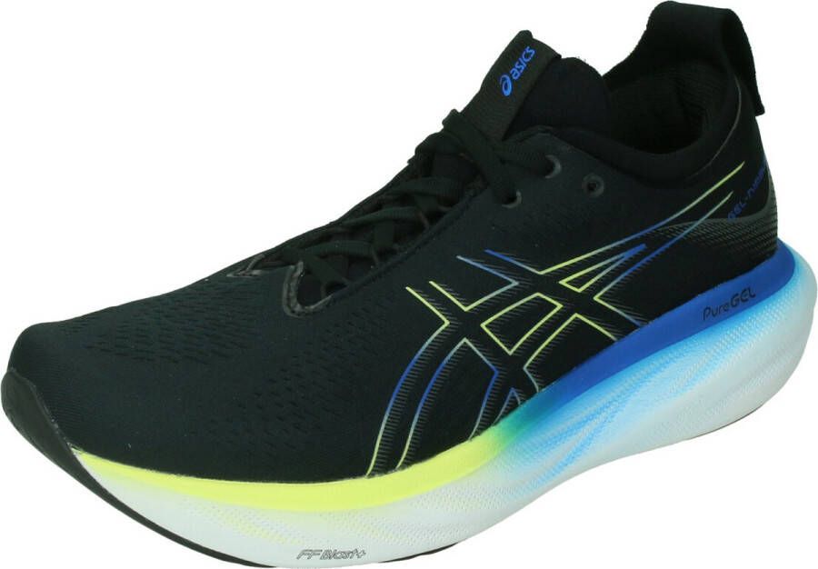 Asics gel-nimbus 25 hardloopschoenen zwart geel heren