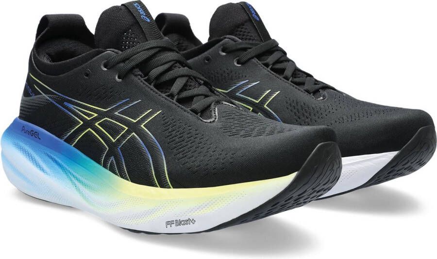 Asics gel-nimbus 25 hardloopschoenen zwart geel heren