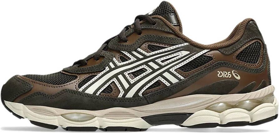 ASICS Sportieve Zwarte Leren Sneakers met Stijlvolle Details Multicolor Heren