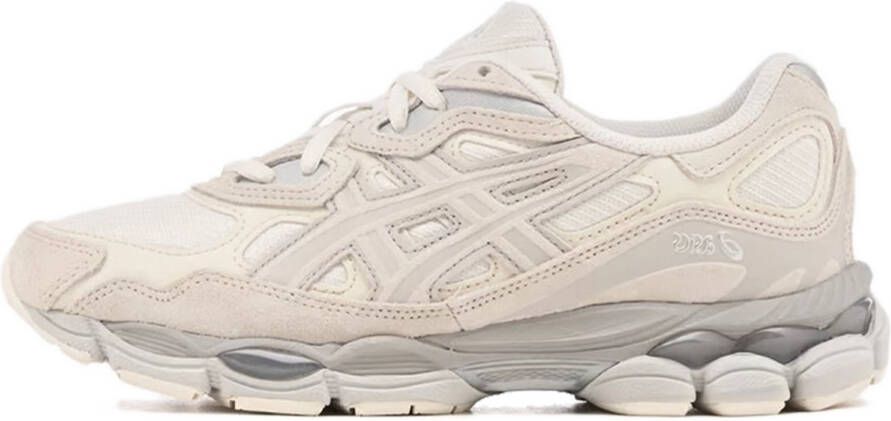 Asics Crème Grijs Sneakers Modern Ontwerp